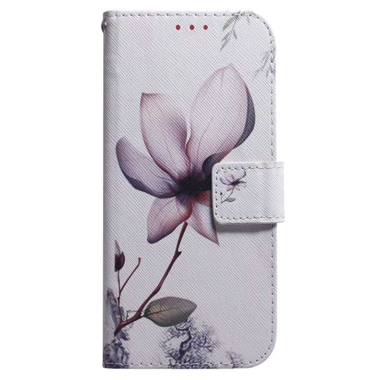 For Samsung Galaxy S25 5G Coloured Drawing Flip Leather Phone Case(Magnolia) - Galaxy S25 5G Cases by PMC Jewellery | Online Shopping South Africa | PMC Jewellery | Buy Now Pay Later Mobicred