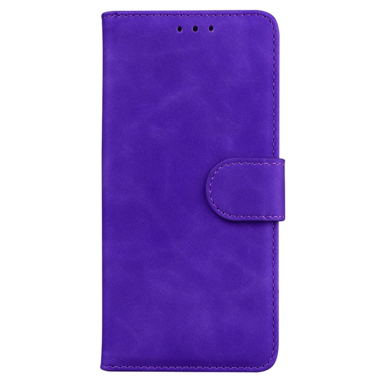 For Samsung Galaxy S25 5G Skin Feel Pure Color Flip Leather Phone Case(Purple) - Galaxy S25 5G Cases by PMC Jewellery | Online Shopping South Africa | PMC Jewellery | Buy Now Pay Later Mobicred