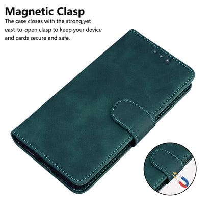 For Samsung Galaxy S25 5G Skin Feel Pure Color Flip Leather Phone Case(Green) - Galaxy S25 5G Cases by PMC Jewellery | Online Shopping South Africa | PMC Jewellery | Buy Now Pay Later Mobicred