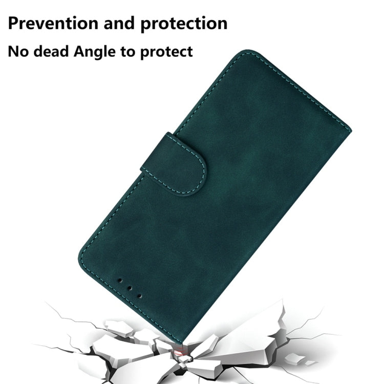 For Samsung Galaxy S25+ 5G Skin Feel Pure Color Flip Leather Phone Case(Green) - Galaxy S25+ 5G Cases by PMC Jewellery | Online Shopping South Africa | PMC Jewellery | Buy Now Pay Later Mobicred