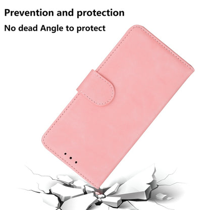 For Samsung Galaxy S25+ 5G Skin Feel Pure Color Flip Leather Phone Case(Pink) - Galaxy S25+ 5G Cases by PMC Jewellery | Online Shopping South Africa | PMC Jewellery | Buy Now Pay Later Mobicred