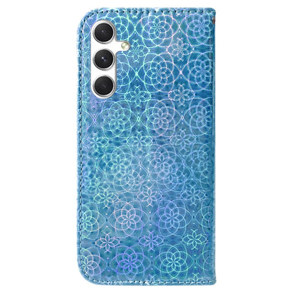 For Samsung Galaxy S25 5G Colorful Magnetic Buckle Leather Phone Case(Blue) - Galaxy S25 5G Cases by PMC Jewellery | Online Shopping South Africa | PMC Jewellery | Buy Now Pay Later Mobicred