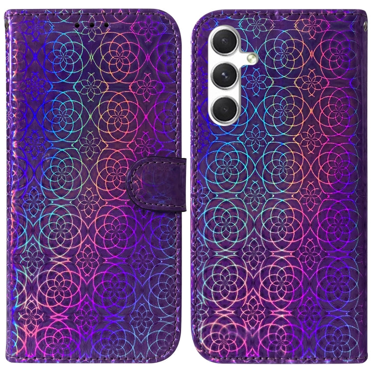 For Samsung Galaxy S25 5G Colorful Magnetic Buckle Leather Phone Case(Purple) - Galaxy S25 5G Cases by PMC Jewellery | Online Shopping South Africa | PMC Jewellery | Buy Now Pay Later Mobicred