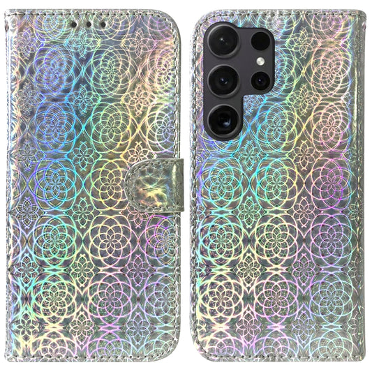 For Samsung Galaxy S25 Ultra 5G Colorful Magnetic Buckle Leather Phone Case(Silver) - Galaxy S25 Ultra 5G Cases by PMC Jewellery | Online Shopping South Africa | PMC Jewellery | Buy Now Pay Later Mobicred