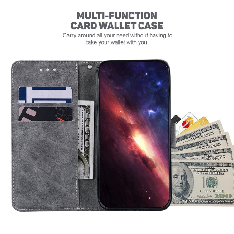 For Samsung Galaxy S25 Ultra 5G Geometric Embossed Leather Phone Case(Grey) - Galaxy S25 Ultra 5G Cases by PMC Jewellery | Online Shopping South Africa | PMC Jewellery | Buy Now Pay Later Mobicred