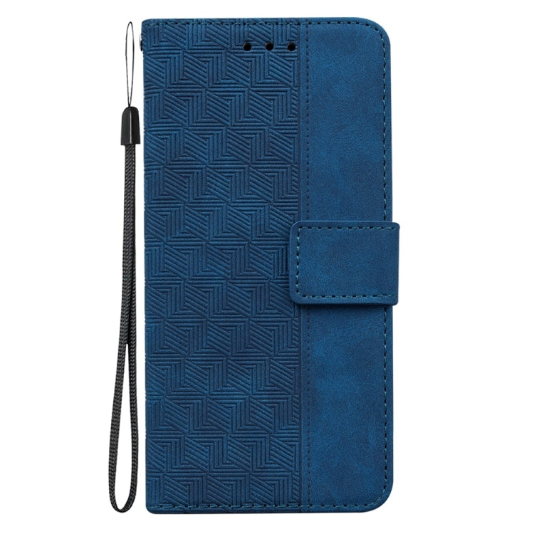 For Samsung Galaxy S25 Ultra 5G Geometric Embossed Leather Phone Case(Blue) - Galaxy S25 Ultra 5G Cases by PMC Jewellery | Online Shopping South Africa | PMC Jewellery | Buy Now Pay Later Mobicred