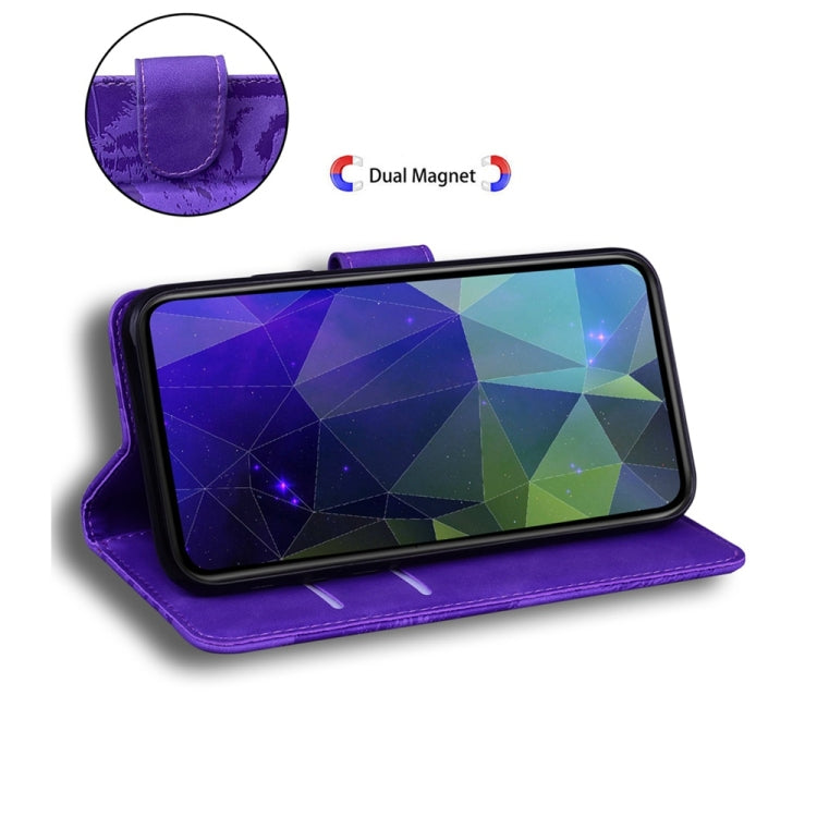 For Samsung Galaxy S25 5G Tiger Embossing Pattern Flip Leather Phone Case(Purple) - Galaxy S25 5G Cases by PMC Jewellery | Online Shopping South Africa | PMC Jewellery | Buy Now Pay Later Mobicred