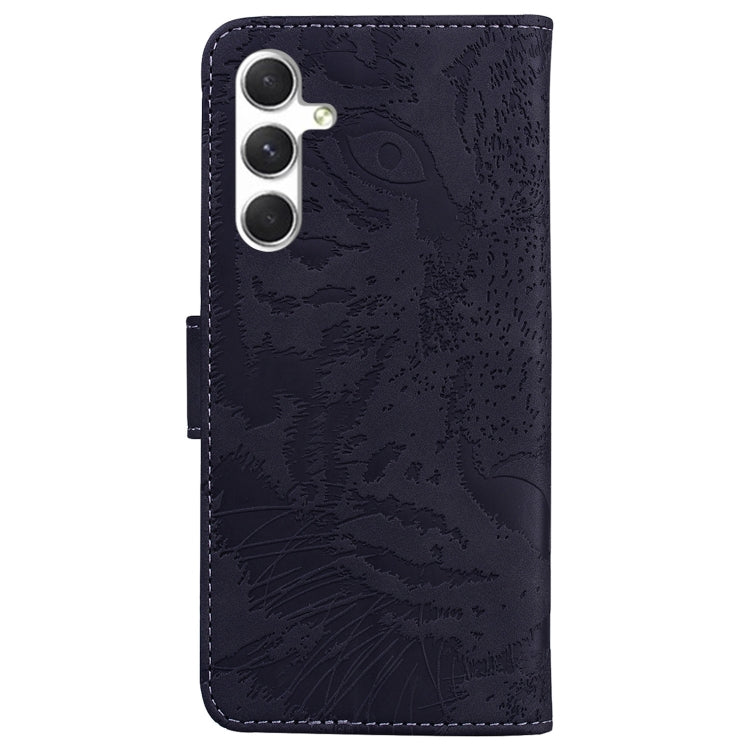 For Samsung Galaxy S25+ 5G Tiger Embossing Pattern Flip Leather Phone Case(Black) - Galaxy S25+ 5G Cases by PMC Jewellery | Online Shopping South Africa | PMC Jewellery | Buy Now Pay Later Mobicred