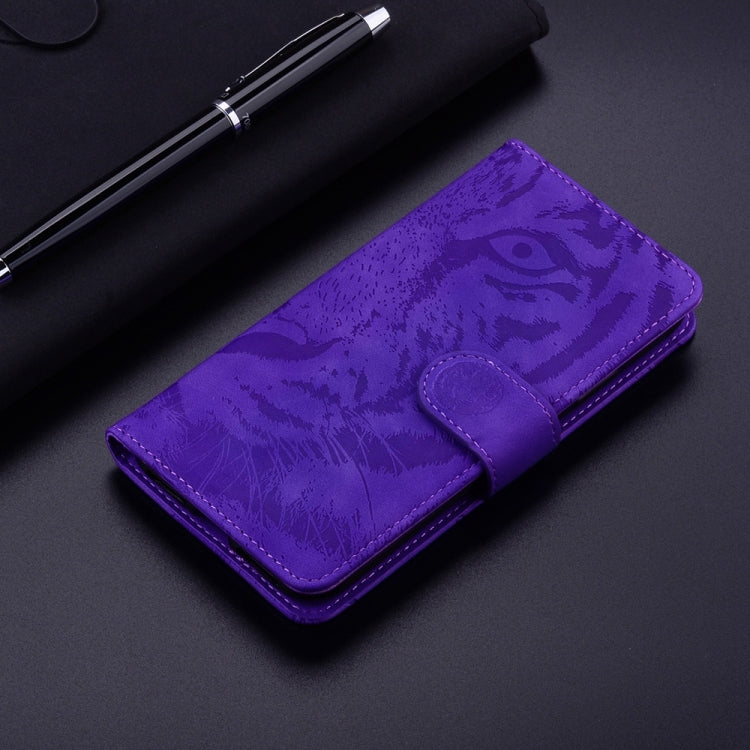 For Samsung Galaxy S25+ 5G Tiger Embossing Pattern Flip Leather Phone Case(Purple) - Galaxy S25+ 5G Cases by PMC Jewellery | Online Shopping South Africa | PMC Jewellery | Buy Now Pay Later Mobicred