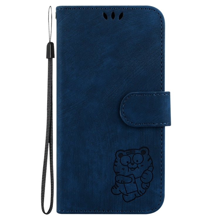 For Samsung Galaxy S25+ 5G Little Tiger Embossed Leather Phone Case(Dark Blue) - Galaxy S25+ 5G Cases by PMC Jewellery | Online Shopping South Africa | PMC Jewellery | Buy Now Pay Later Mobicred