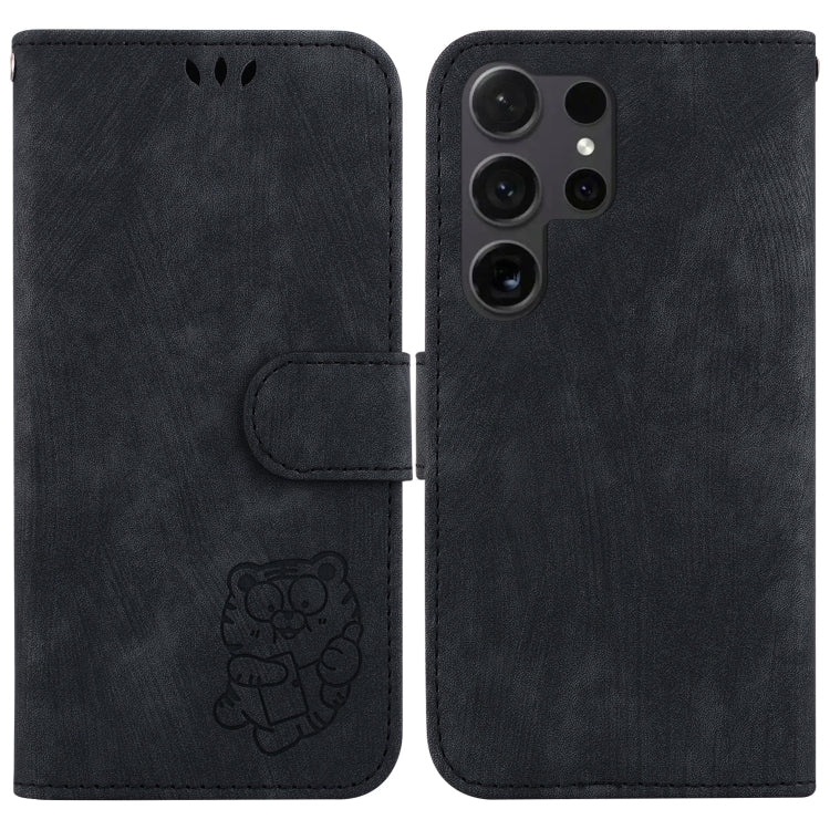 For Samsung Galaxy S25 Ultra 5G Little Tiger Embossed Leather Phone Case(Black) - Galaxy S24 Ultra 5G Cases by PMC Jewellery | Online Shopping South Africa | PMC Jewellery | Buy Now Pay Later Mobicred