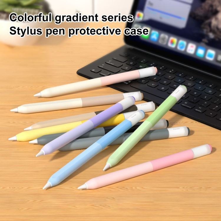 For Apple Pencil USB-C Gradient Silicone Stylus Protective Case(Milk Tea) - Pencil Accessories by PMC Jewellery | Online Shopping South Africa | PMC Jewellery | Buy Now Pay Later Mobicred