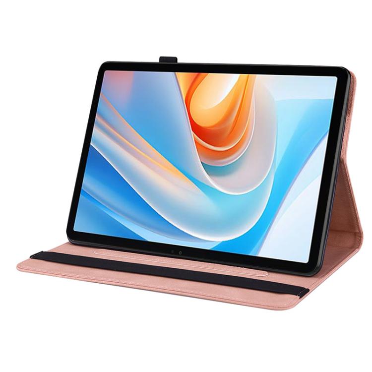 For itel VistaTab 30 Butterfly Flower Embossed Leather Tablet Case(Rose Gold) - Others by PMC TechLife | Online Shopping South Africa | PMC TechLife | Buy Now Pay Later Mobicred