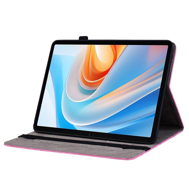 For itel VistaTab 30 Butterfly Rose Embossed Leather Tablet Case(Rose Red) - Others by PMC TechLife | Online Shopping South Africa | PMC TechLife | Buy Now Pay Later Mobicred