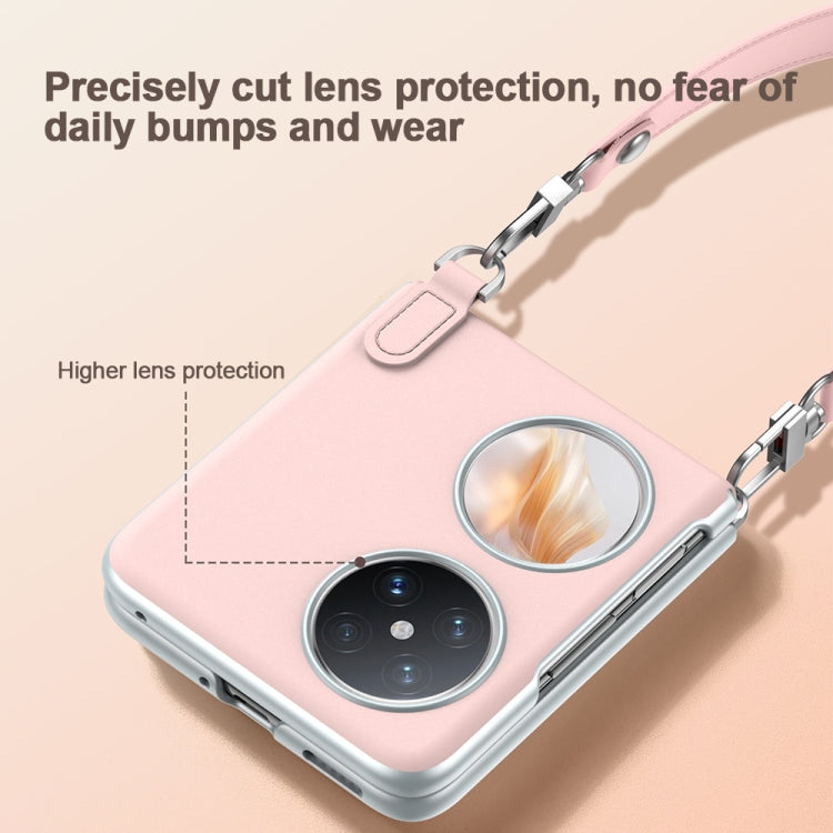 For Huawei nova Flip SULADA Skin Feel Liquid Leather Phone Case with Strap(Black) - free shipping - PMC TechLife - Order now!