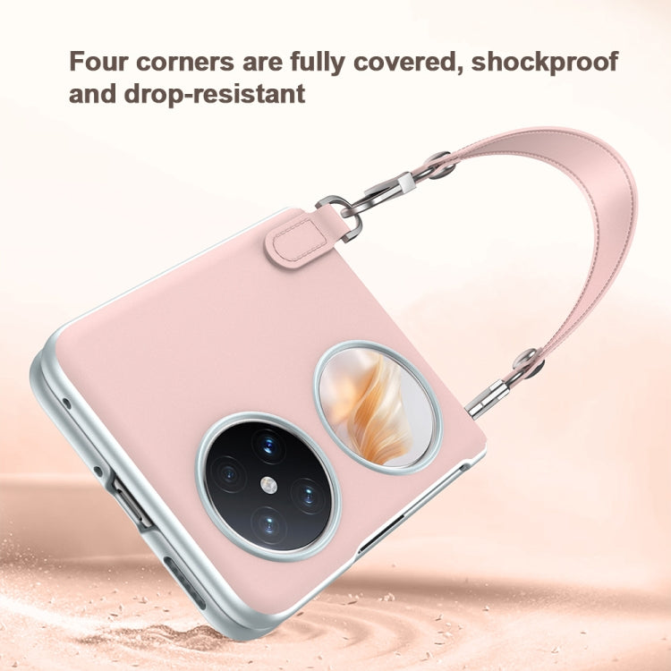 For Huawei nova Flip SULADA Skin Feel Liquid Leather Phone Case with Strap(Black) - free shipping - PMC TechLife - Order now!