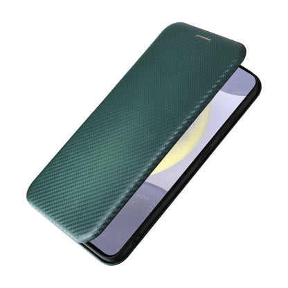 For Samsung Galaxy S25+ 5G Carbon Fiber Texture Flip Leather Phone Case(Green) - Galaxy S25+ 5G Cases by PMC Jewellery | Online Shopping South Africa | PMC Jewellery | Buy Now Pay Later Mobicred