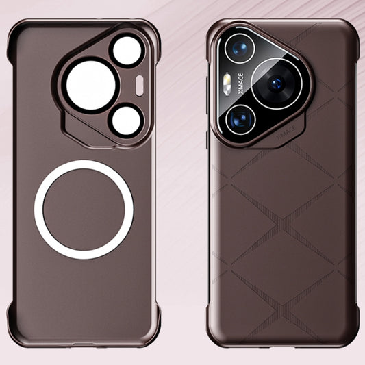 For Huawei Pura 70 Ultra Borderless Upshrink Camera Protection Magnetic Phone Case(Brown) - Huawei Cases by PMC Jewellery | Online Shopping South Africa | PMC Jewellery | Buy Now Pay Later Mobicred