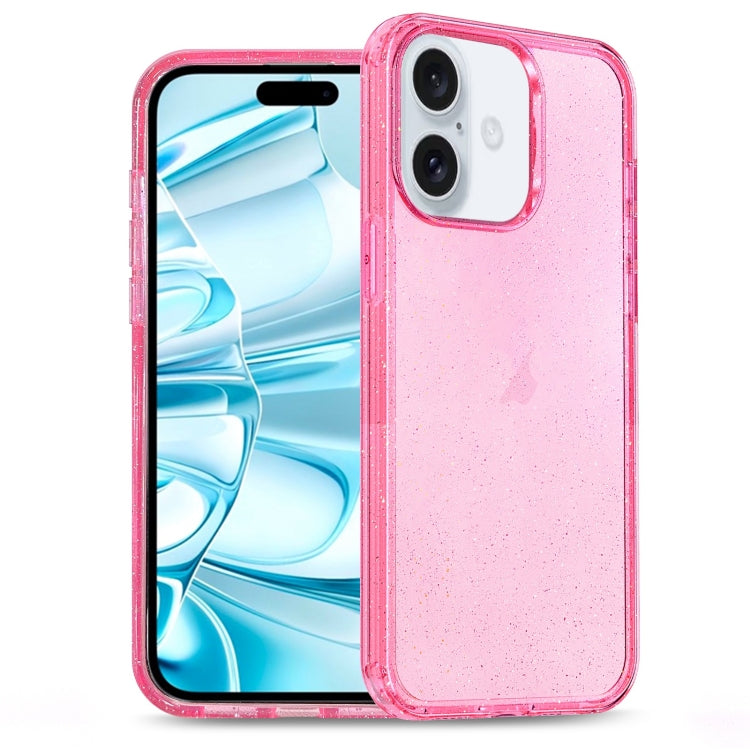 For iPhone 16 Plus Glitter Powder TPU Hybrid PC Phone Case(Pink) - free shipping - PMC TechLife - Order now!