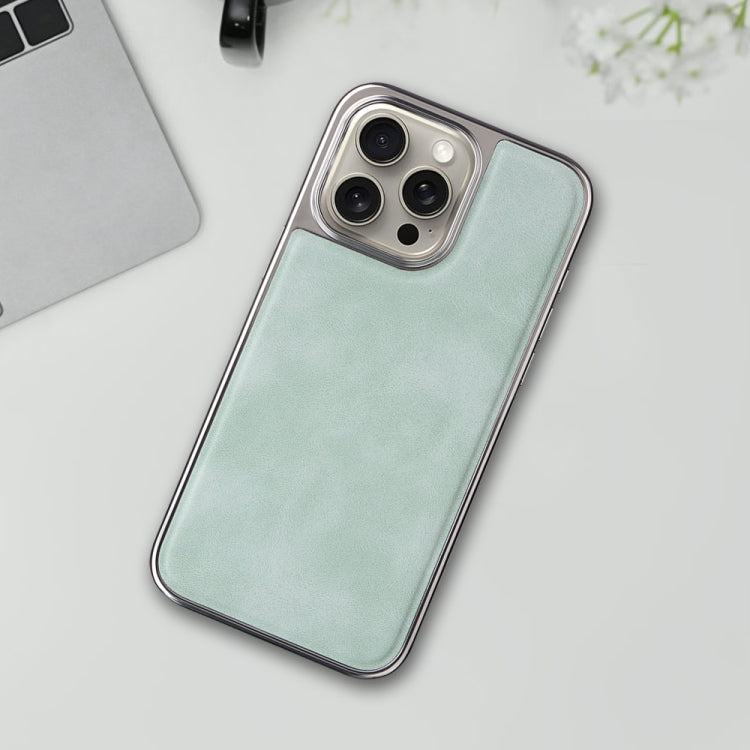 For iPhone 16 Pro Electroplated Side PU Hybrid TPU MagSafe Phone Case(Green) - iPhone 16 Pro Cases by PMC TechLife | Online Shopping South Africa | PMC TechLife | Buy Now Pay Later Mobicred