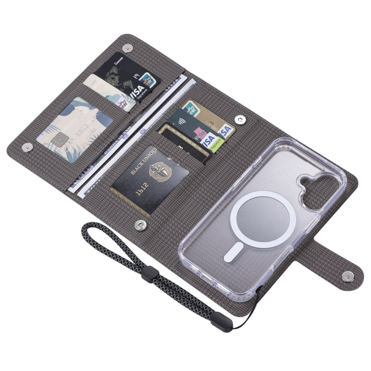 For iPhone 16 Plus ViLi GHA-C Series RFID MagSafe Magnetic Flip Leather Phone Case(Grey) - iPhone 16 Plus Cases by ViLi | Online Shopping South Africa | PMC Jewellery | Buy Now Pay Later Mobicred