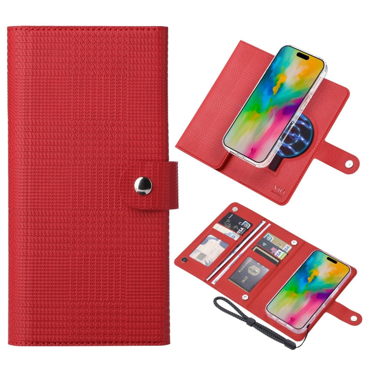 For iPhone 16 Pro ViLi GHA-C Series RFID MagSafe Magnetic Flip Leather Phone Case(Red) - iPhone 16 Pro Cases by ViLi | Online Shopping South Africa | PMC Jewellery | Buy Now Pay Later Mobicred