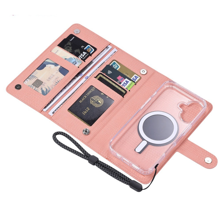 For iPhone 15 ViLi GHA-C Series RFID MagSafe Magnetic Flip Leather Phone Case(Pink) - iPhone 15 Cases by ViLi | Online Shopping South Africa | PMC Jewellery | Buy Now Pay Later Mobicred