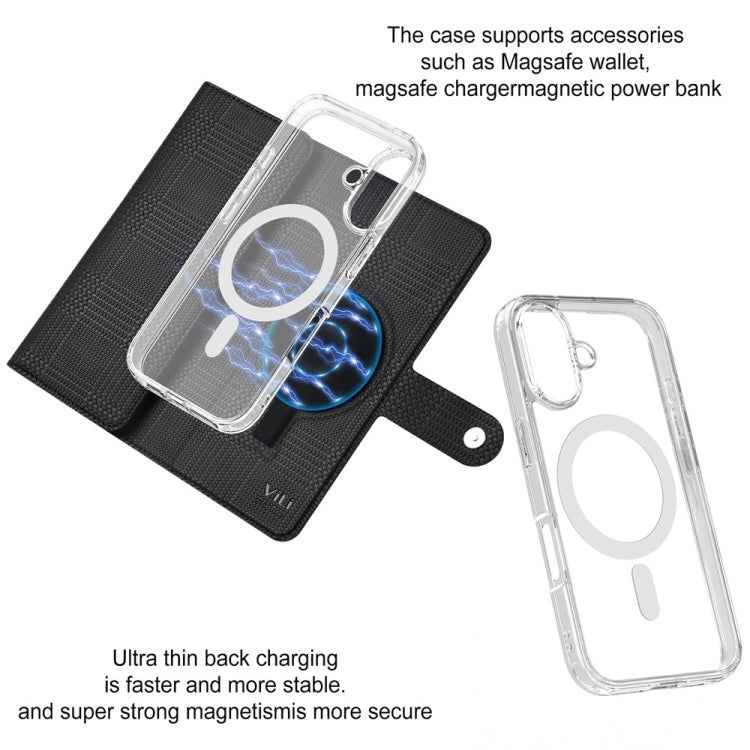 For iPhone 13 Pro ViLi GHA-C Series RFID MagSafe Magnetic Flip Leather Phone Case(Black) - free shipping - PMC Jewellery - Order now!