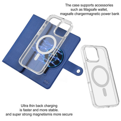 For iPhone 15 ViLi GHB-C Series RFID MagSafe Magnetic Flip Leather Phone Case(Blue) - iPhone 15 Cases by ViLi | Online Shopping South Africa | PMC Jewellery | Buy Now Pay Later Mobicred