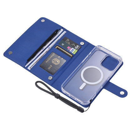 For iPhone 14 Pro Max ViLi GHB-C Series RFID MagSafe Magnetic Flip Leather Phone Case(Blue) - iPhone 14 Pro Max Cases by ViLi | Online Shopping South Africa | PMC Jewellery | Buy Now Pay Later Mobicred