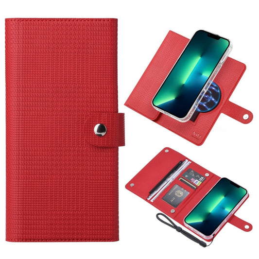 For iPhone 13 Pro Max ViLi GHB-C Series RFID MagSafe Magnetic Flip Leather Phone Case(Red) - iPhone 13 Pro Max Cases by ViLi | Online Shopping South Africa | PMC Jewellery | Buy Now Pay Later Mobicred