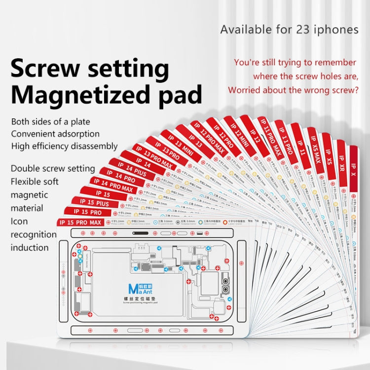 For iPhone 15 Pro MaAnt Double-sided Screw Positioning Flexible Soft Magnetic Pad - Magnetic Screws Mat by MaAnt | Online Shopping South Africa | PMC TechLife | Buy Now Pay Later Mobicred