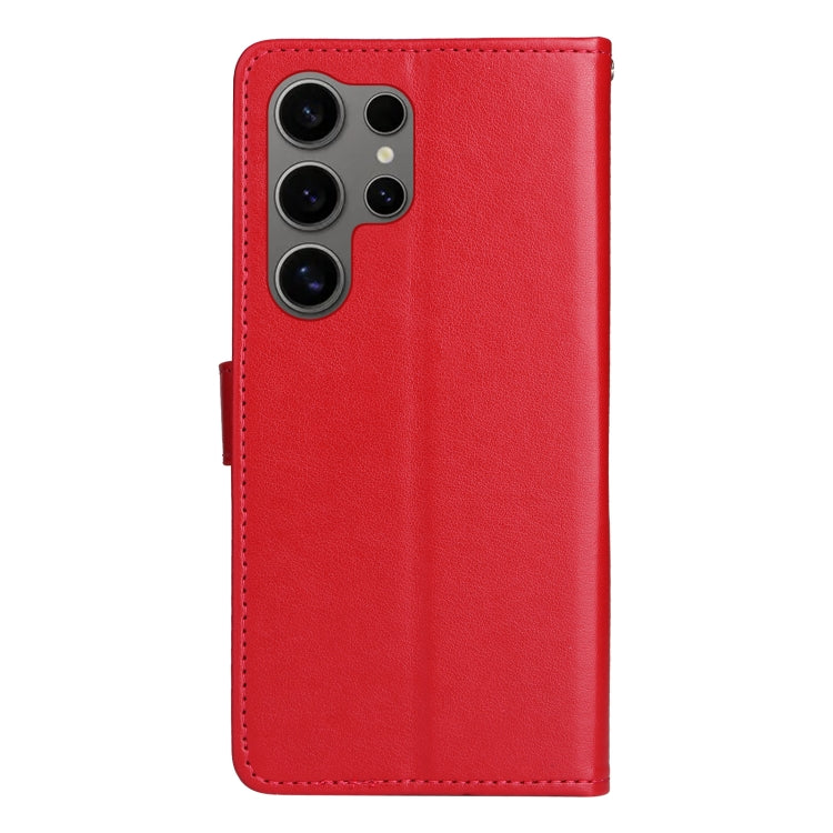 For Samsung Galaxy S25 Ultra 5G Cat and Bee Embossed Flip Leather Phone Case(Red) - Galaxy S25 Ultra 5G Cases by PMC Jewellery | Online Shopping South Africa | PMC Jewellery | Buy Now Pay Later Mobicred