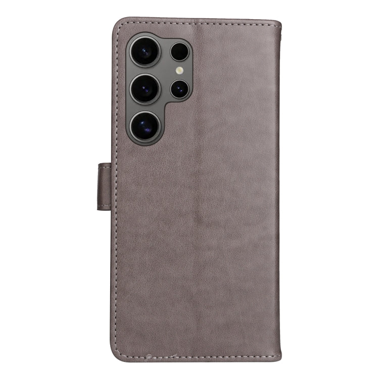 For Samsung Galaxy S25 Ultra 5G Cat and Bee Embossed Flip Leather Phone Case(Grey) - Galaxy S25 Ultra 5G Cases by PMC Jewellery | Online Shopping South Africa | PMC Jewellery | Buy Now Pay Later Mobicred