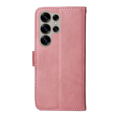 For Samsung Galaxy S25 Ultra 5G Classic Calf Texture Flip Leather Phone Case(Rose Gold) - Galaxy S25 Ultra 5G Cases by PMC Jewellery | Online Shopping South Africa | PMC Jewellery | Buy Now Pay Later Mobicred