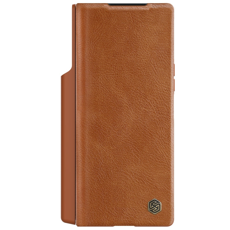 For Samsung Galaxy Z Fold6 5G NILLKIN QIN Series Pro Sliding Camera Cover Design Leather Phone Case(Brown) - Galaxy Z Fold6 5G Cases by NILLKIN | Online Shopping South Africa | PMC Jewellery | Buy Now Pay Later Mobicred