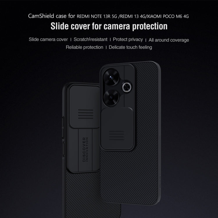 For Xiaomi Poco M6 4G NILLKIN Black Mirror Series Camshield PC Phone Case(Blue) - Xiaomi Cases by NILLKIN | Online Shopping South Africa | PMC Jewellery | Buy Now Pay Later Mobicred