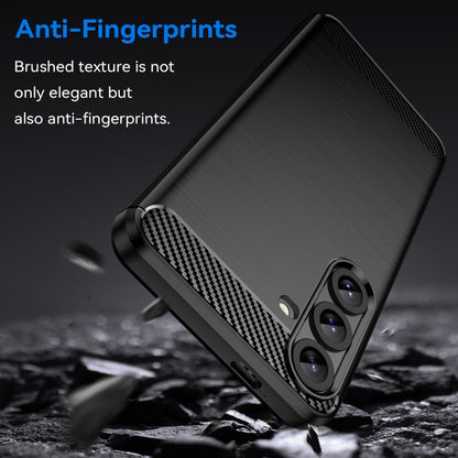 For Samsung Galaxy S25+ 5G Carbon Fiber Brushed Texture TPU Phone Case(Black) - Galaxy S25+ 5G Cases by PMC Jewellery | Online Shopping South Africa | PMC Jewellery | Buy Now Pay Later Mobicred