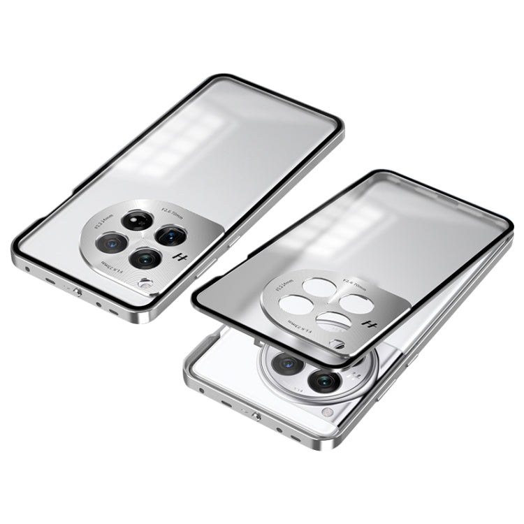 For OnePlus Ace 3 Pro Snap Buckle Single-sided Metal Frame Frosted Phone Case(Silver) - OnePlus Cases by PMC TechLife | Online Shopping South Africa | PMC TechLife | Buy Now Pay Later Mobicred
