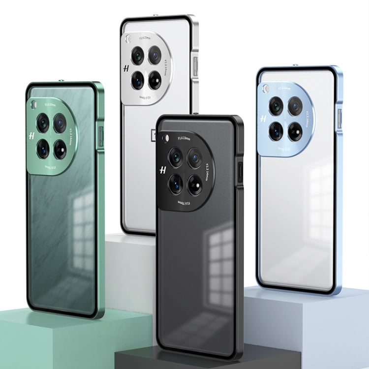 For OnePlus Ace 3 Pro Snap Buckle Single-sided Metal Frame Frosted Phone Case(Dark Green) - OnePlus Cases by PMC TechLife | Online Shopping South Africa | PMC TechLife | Buy Now Pay Later Mobicred