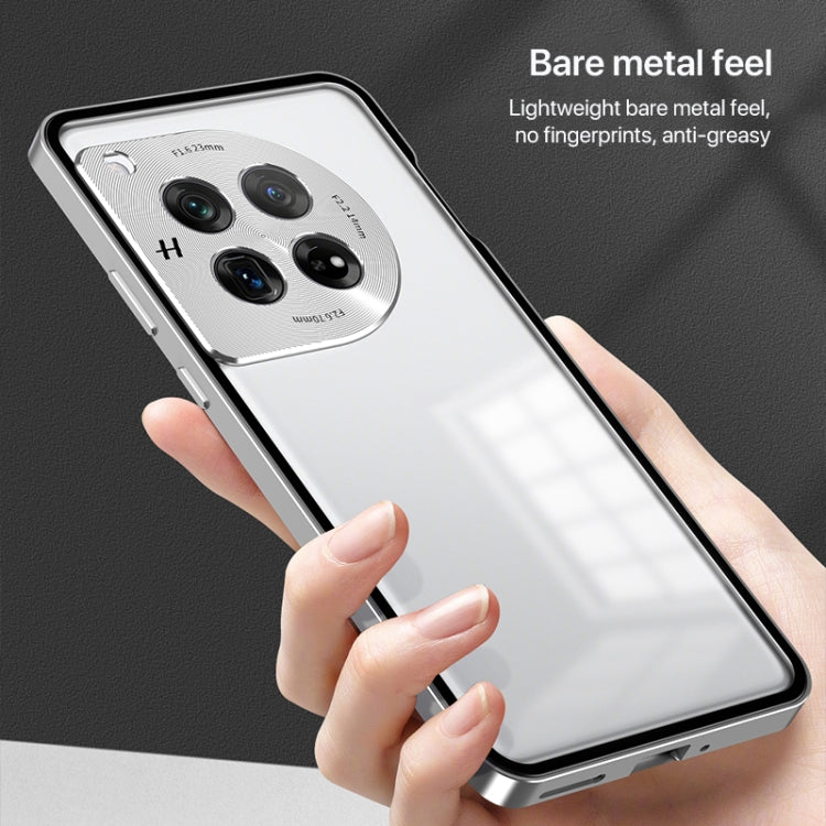 For OnePlus Ace 3 Pro Snap Buckle Single-sided Metal Frame Frosted Phone Case(Space Black) - OnePlus Cases by PMC TechLife | Online Shopping South Africa | PMC TechLife | Buy Now Pay Later Mobicred