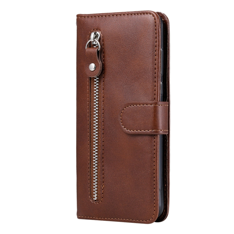 For Samsung Galaxy S25 Ultra 5G Fashion Calf Texture Zipper Leather Phone Case(Brown) - Galaxy S25 Ultra 5G Cases by PMC Jewellery | Online Shopping South Africa | PMC Jewellery | Buy Now Pay Later Mobicred