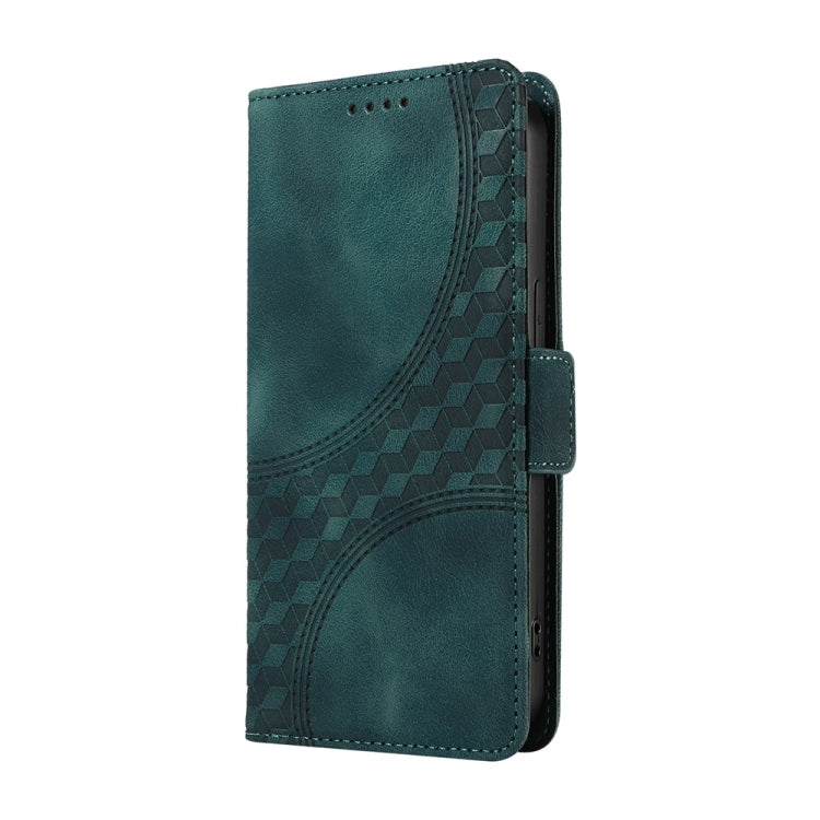 For Samsung Galaxy S25+ 5G Embossed Rhombus Starry Leather Phone Case(Green) - Galaxy S25+ 5G Cases by PMC Jewellery | Online Shopping South Africa | PMC Jewellery | Buy Now Pay Later Mobicred