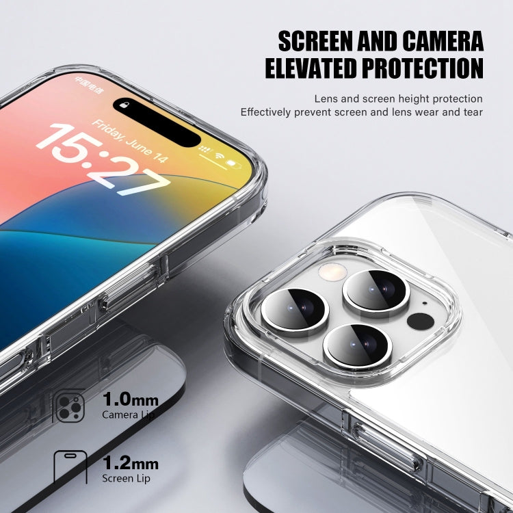 For iPhone 16 Plus PC Hybrid TPU Full Coverage Shockproof Phone Case(Transparent Purple) - iPhone 16 Plus Cases by PMC TechLife | Online Shopping South Africa | PMC TechLife | Buy Now Pay Later Mobicred