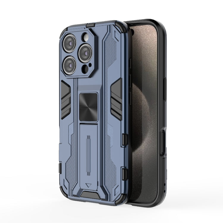 For iPhone 16 Pro Supersonic PC + TPU Holder Phone Case(Blue) - free shipping - PMC TechLife - Order now!