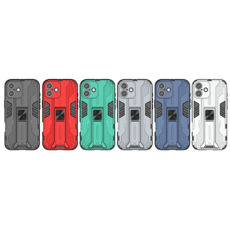 For iPhone 16 Plus Supersonic PC + TPU Holder Phone Case(Grey) - iPhone 16 Plus Cases by PMC TechLife | Online Shopping South Africa | PMC TechLife | Buy Now Pay Later Mobicred