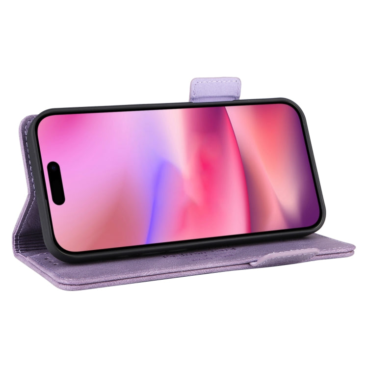 For iPhone 16 Magnetic Clasp Leather Phone Case(Purple) - iPhone 16 Cases by PMC Jewellery | Online Shopping South Africa | PMC Jewellery | Buy Now Pay Later Mobicred