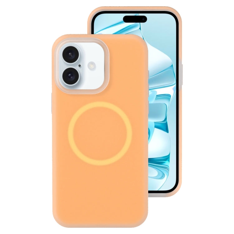 For iPhone 16 Jelly Liquid Silicone MagSafe Magnetic Phone Case(Orange) - iPhone 16 Cases by PMC Jewellery | Online Shopping South Africa | PMC Jewellery | Buy Now Pay Later Mobicred