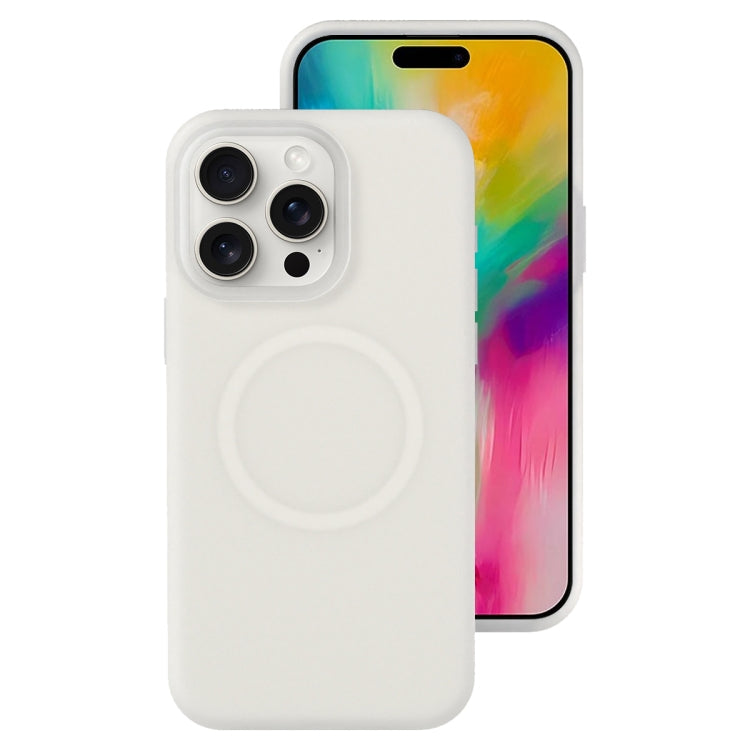 For iPhone 16 Pro Jelly Liquid Silicone MagSafe Magnetic Phone Case(White) - iPhone 16 Pro Cases by PMC TechLife | Online Shopping South Africa | PMC TechLife | Buy Now Pay Later Mobicred