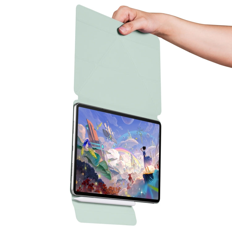 For Huawei MatePad 11.5 / 11.5S Fixed Buckle Magnetic Deformation Leather Tablet Case(Baby Green) - Huawei by PMC TechLife | Online Shopping South Africa | PMC TechLife | Buy Now Pay Later Mobicred
